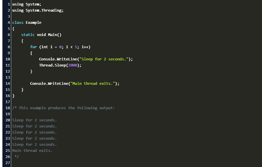 System threading c